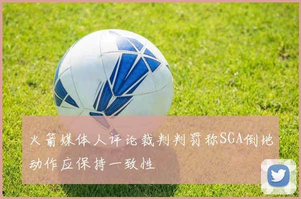 火箭媒体人评论裁判判罚称SGA倒地动作应保持一致性