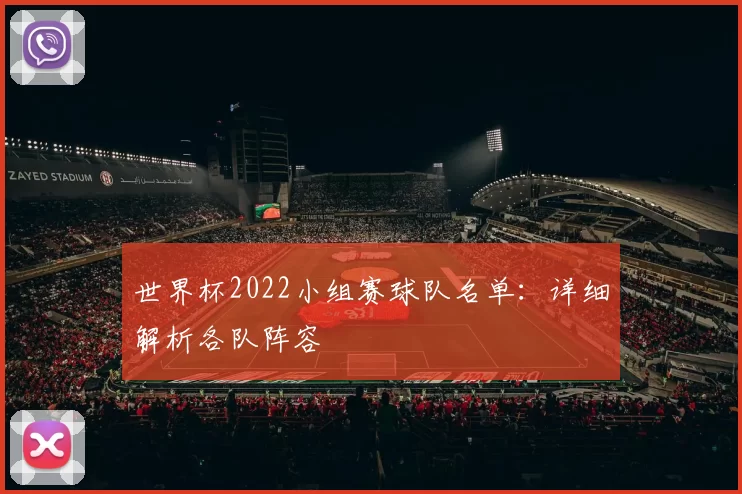 世界杯2022小组赛球队名单：详细解析各队阵容